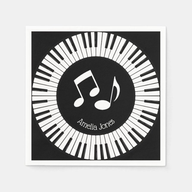 Piano Keys Design Napkin (Front)