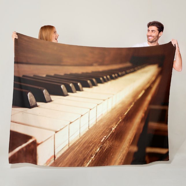 Piano Keys Fleece Blanket (In Situ)