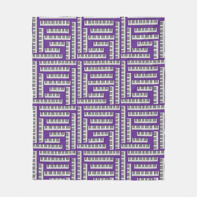 Piano Keys Fleece Blanket (Front)