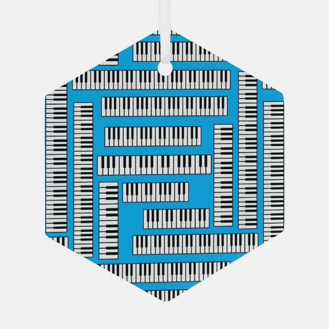 Piano Keys Glass Tree Decoration (Back)