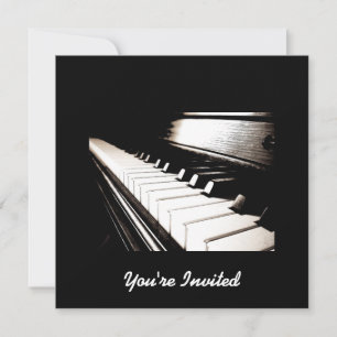 Piano Keys Invitations