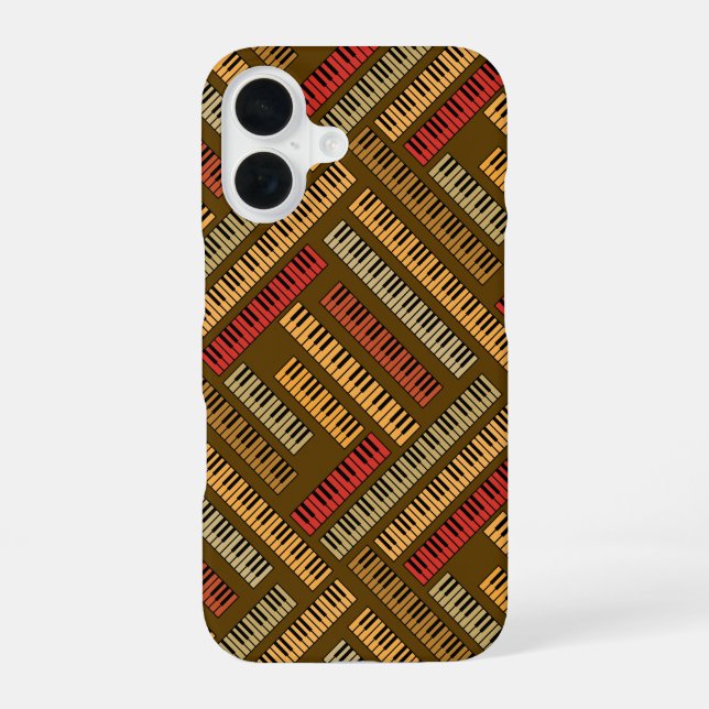 Piano Keys iPhone 16 Case (Back)