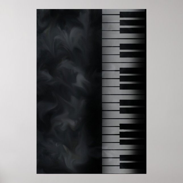 piano keys keyboard poster (Front)