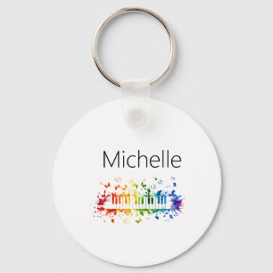 Piano keys keychain for kids, pianist or teacher