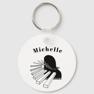 Piano keys keychain for kids, pianist or teacher