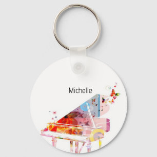 Piano keys keychain for kids, pianist or teacher