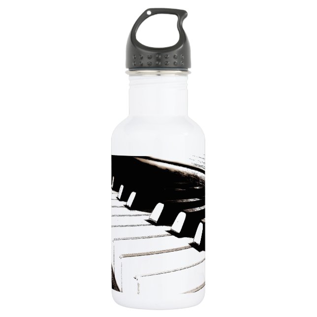 Piano Keys Macro 532 Ml Water Bottle (Front)