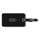 Piano keys monogram travel luggage tag for pianist