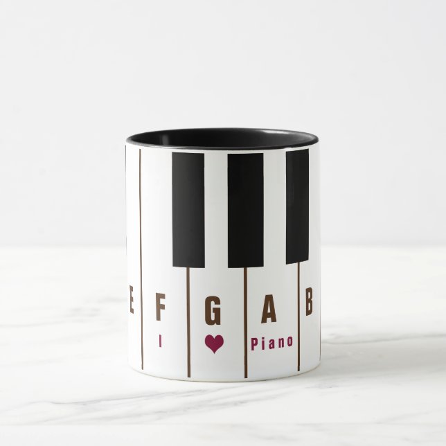 Piano keys Mug (Center)
