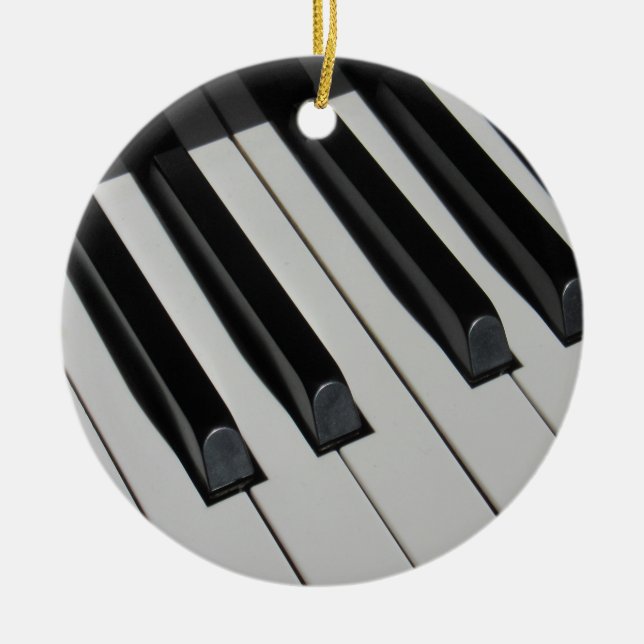 Piano Keys Music Instrument Musician Teacher Chic Ceramic Tree Decoration (Front)