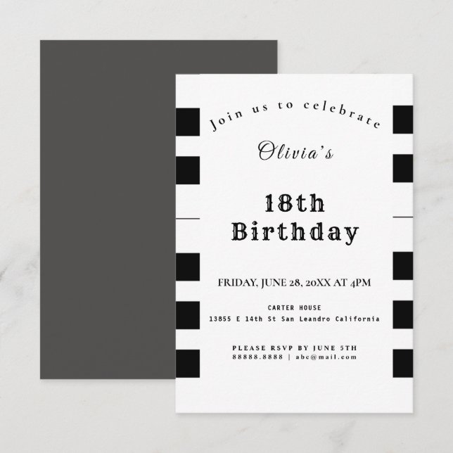 PIANO KEYS MUSIC LOVER celebration theme Invitation (Front/Back)