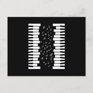 Piano Keys Music Notes Musician Piano Player Piani Postcard