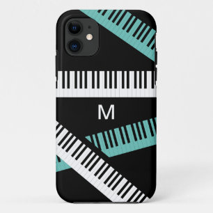 Piano Keys Musical Instrument Modern Monogrammed iPhone 11 Case