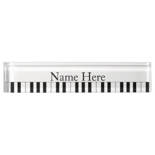 Piano Keys Nameplate
