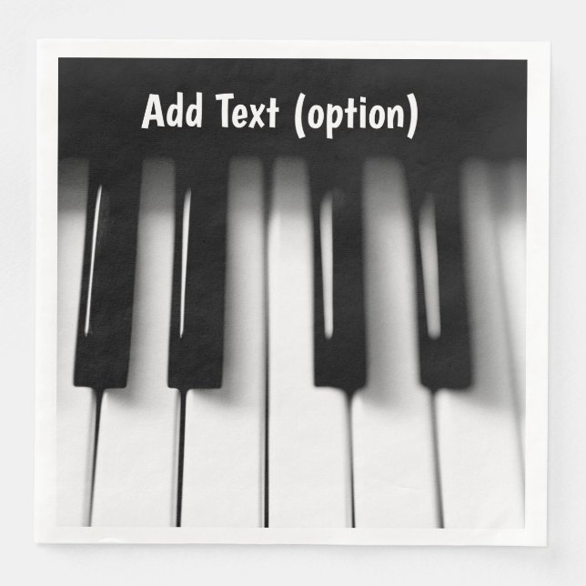 Piano Keys Paper Napkins (Front)