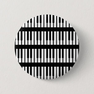 Piano Keys Pattern 6 Cm Round Badge