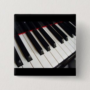 Piano Keys Photograph 15 Cm Square Badge