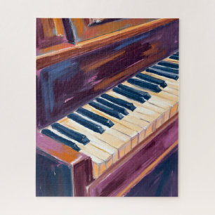 Piano Keys Pianist Painting Jigsaw Puzzle
