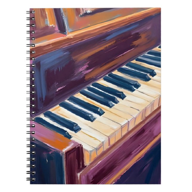 Piano Keys Pianist Painting Notebook (Front)