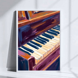 Piano Keys Pianist Painting Poster