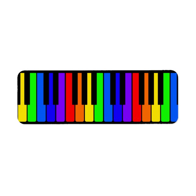 Piano Keys Rainbow And Black Pattern (Front)