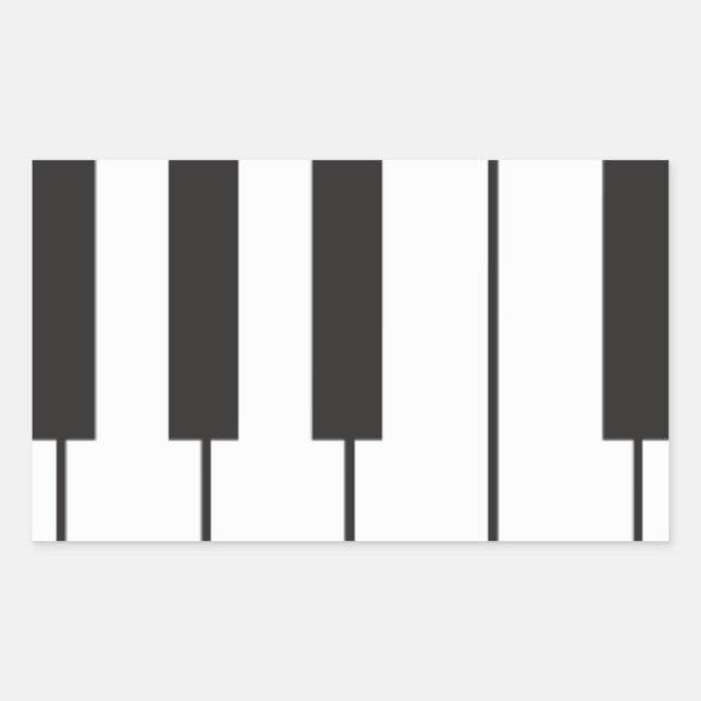Piano Keys Rectangular Sticker (Front)
