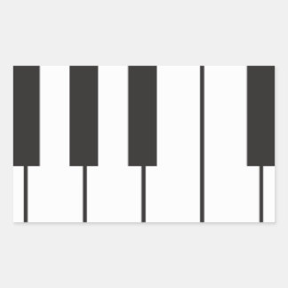 Piano Keys Rectangular Sticker