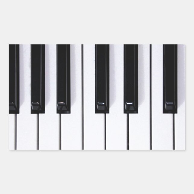 Piano Keys Rectangular Sticker (Front)
