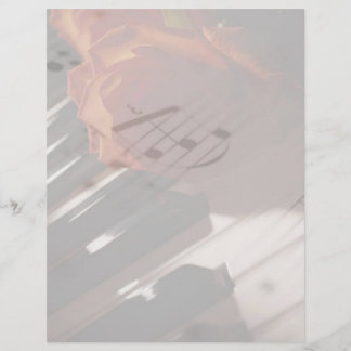 Piano Keys & Rose Flyer