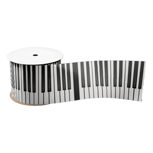 Piano keys satin ribbon (Spool)