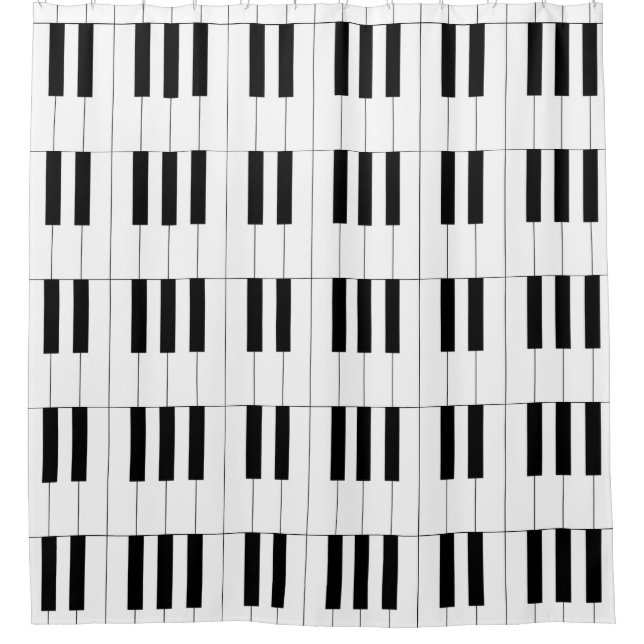 Piano Keys Shower Curtain (Front)