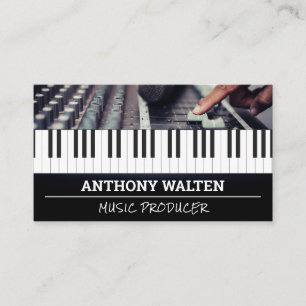 Piano Keys   Sound Board Mixer Business Card