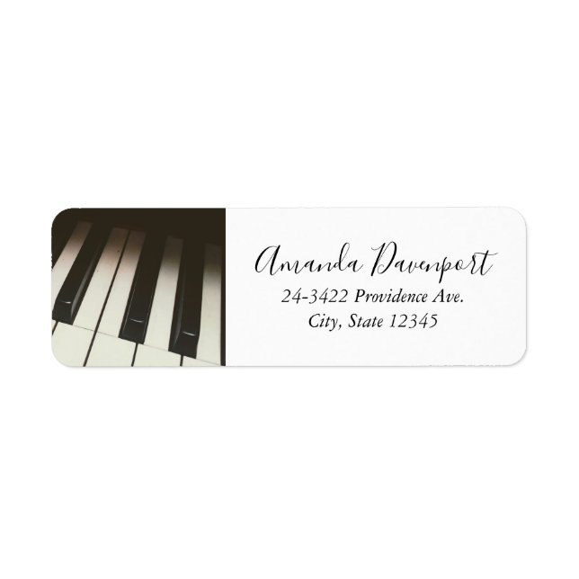 Piano Keys - Stylish Black & White Photograph (Front)