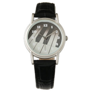Piano Keys - Stylish Black & White Photograph Watch