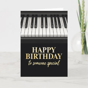 Piano Keys Sweet Birthday Card