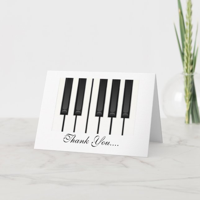 Piano Keys Thank You Card (Front)