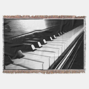 Piano Keys Throw Blanket