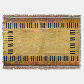 Piano Keys Throw Blanket
