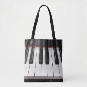 piano keys tote bag