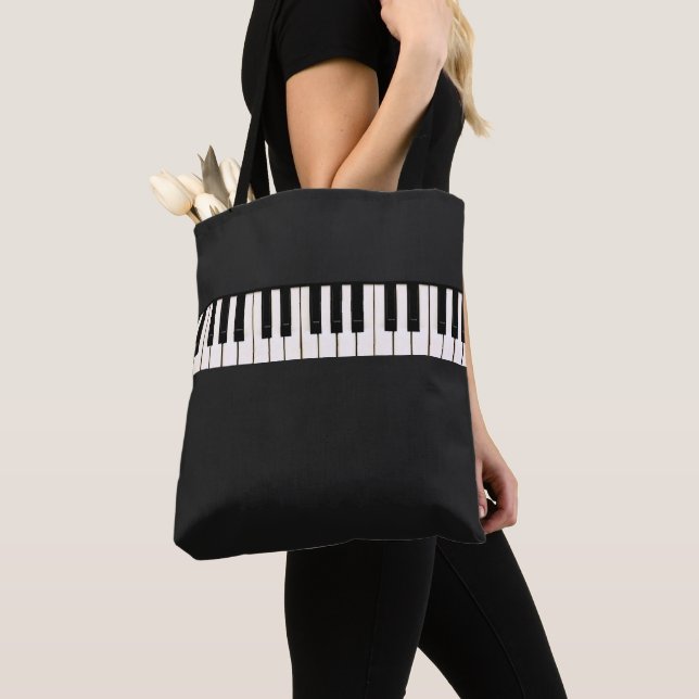Piano Keys Tote Bag (Close Up)