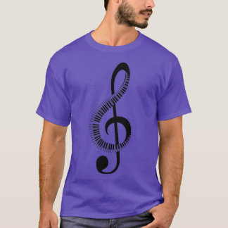 Piano Keys Treble Clef T-Shirt