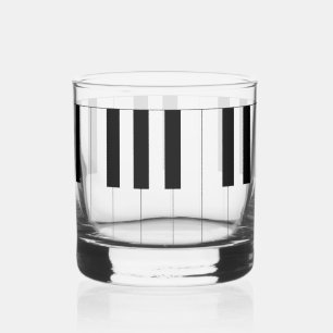 Piano Keys Whiskey Glass
