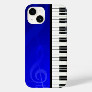 Piano Keys with Blue effect musical notes Case-Mate iPhone 14 Case