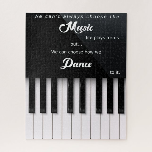 Piano Keys with Music and Dance Life Quote Jigsaw Puzzle (Vertical)