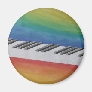 Piano Keys with Rainbow Colours Magnet