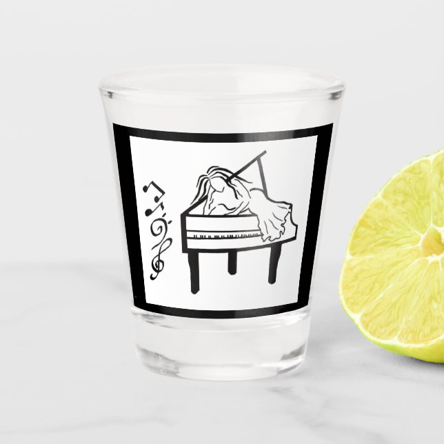 Piano Lady Shot Glass (Front)