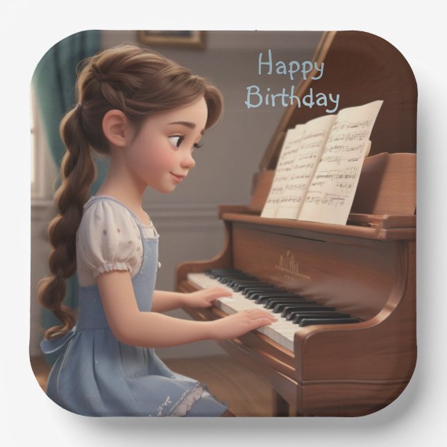 Piano Lesson Paper Plate (Front)