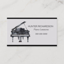Piano Lessons Business Card 