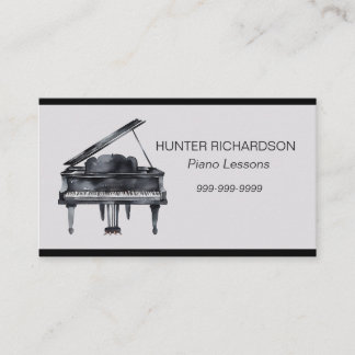 Piano Lessons Business Card 