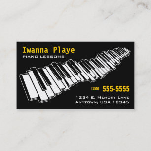 Piano Lessons Business Card